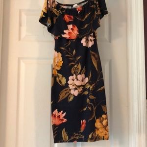 Off the Shoulder Floral Mini Dress